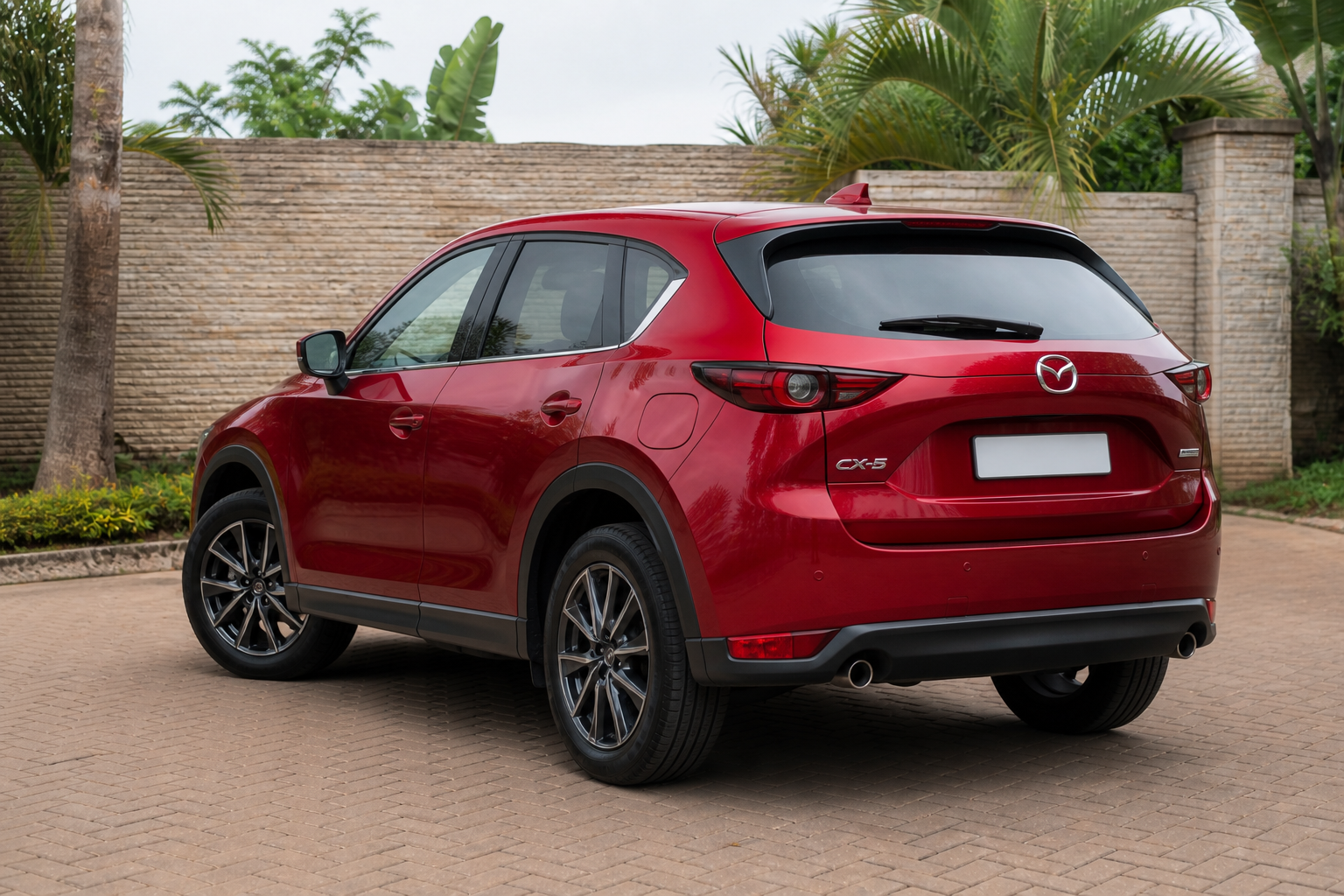 Mazda CX-5 — Rear-left 3/4 concept — AI-generated concept image, not vehicle evidence