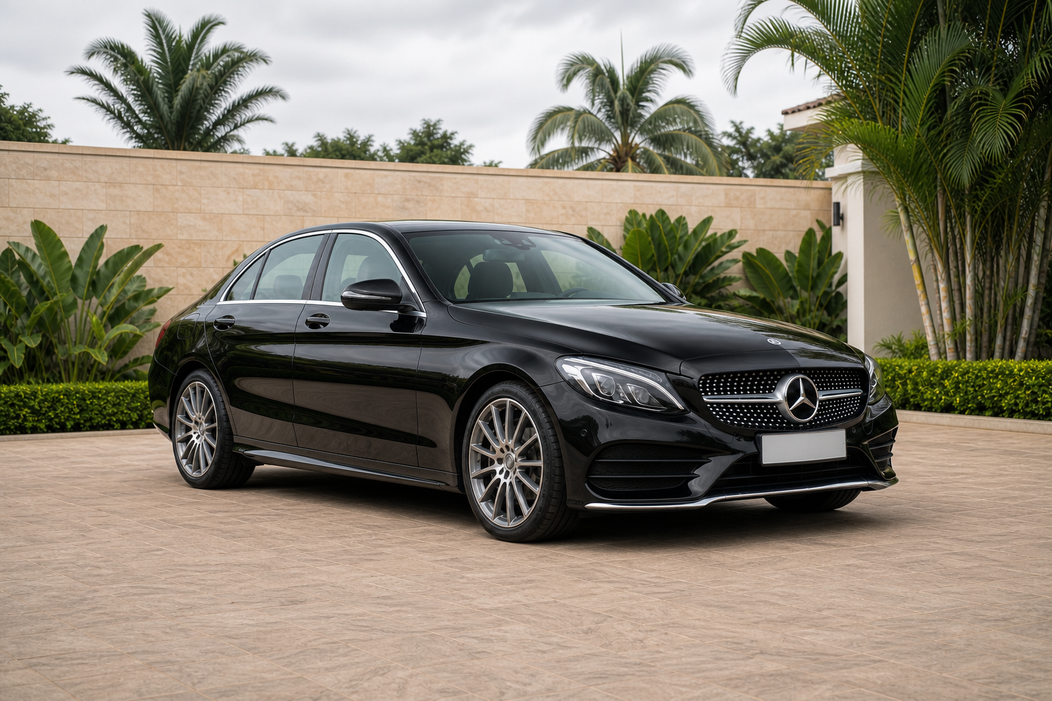 Mercedes-Benz C-Class — Front-right 3/4 concept — AI-generated concept image, not vehicle evidence
