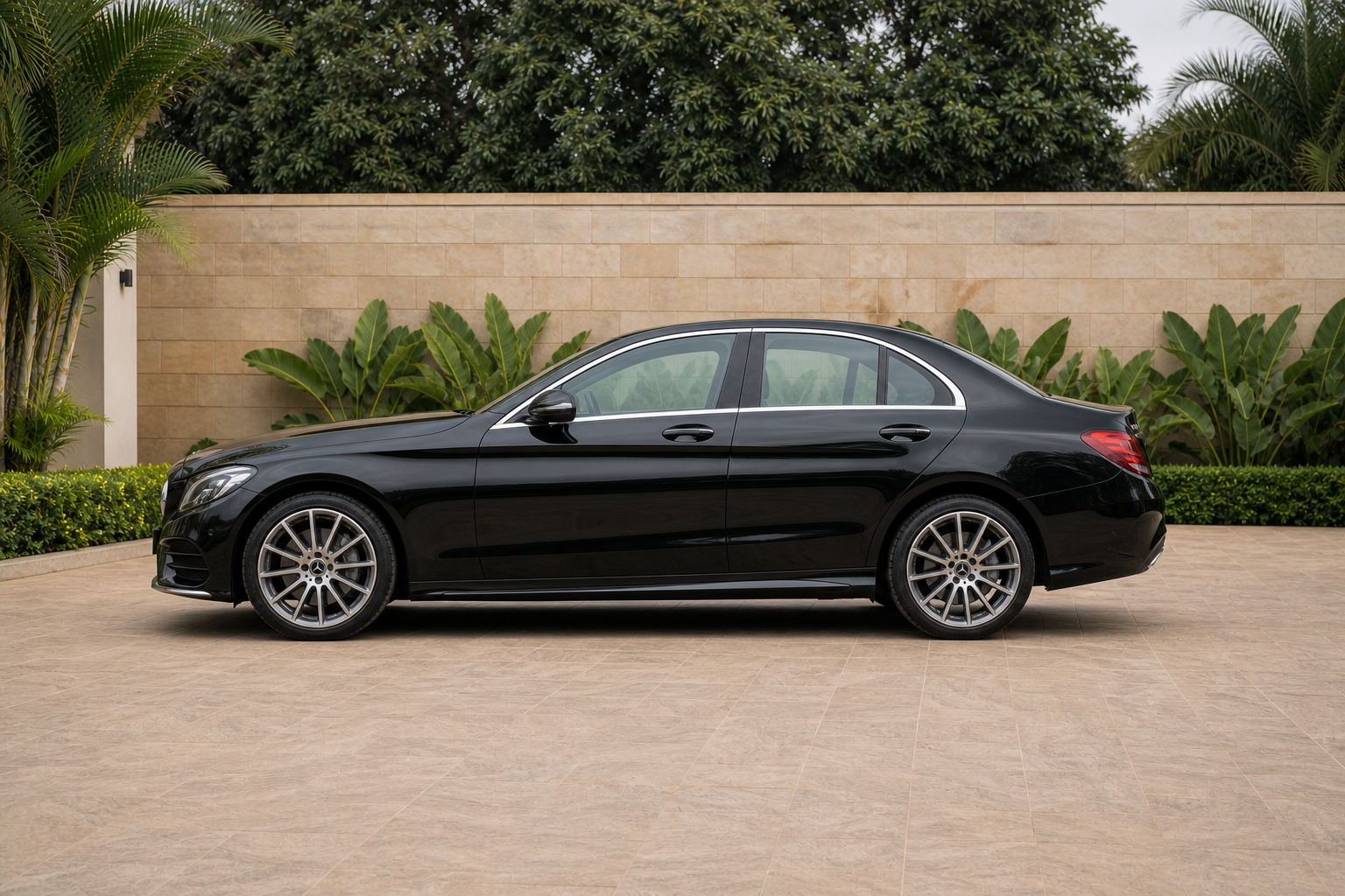 Mercedes-Benz C-Class — Left profile concept — AI-generated concept image, not vehicle evidence