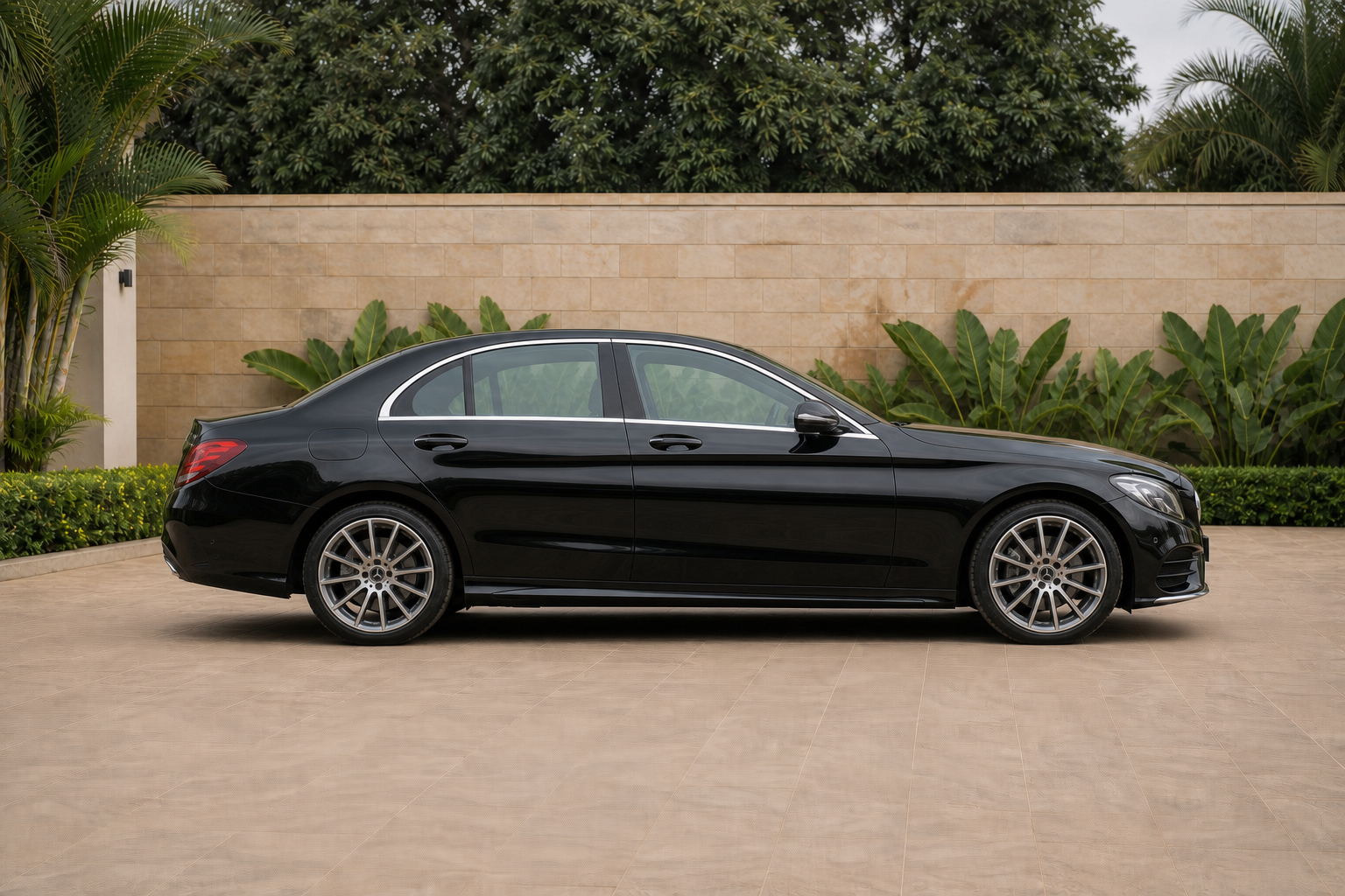Mercedes-Benz C-Class — Right profile concept — AI-generated concept image, not vehicle evidence