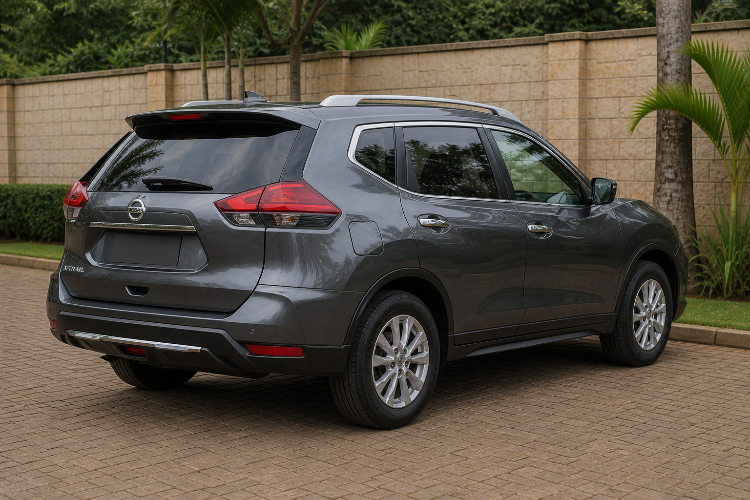 Nissan X-Trail — Rear-right 3/4 concept — AI-generated concept image, not vehicle evidence