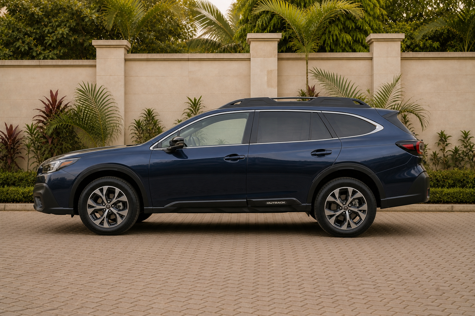 Subaru Outback — Left profile concept — AI-generated concept image, not vehicle evidence