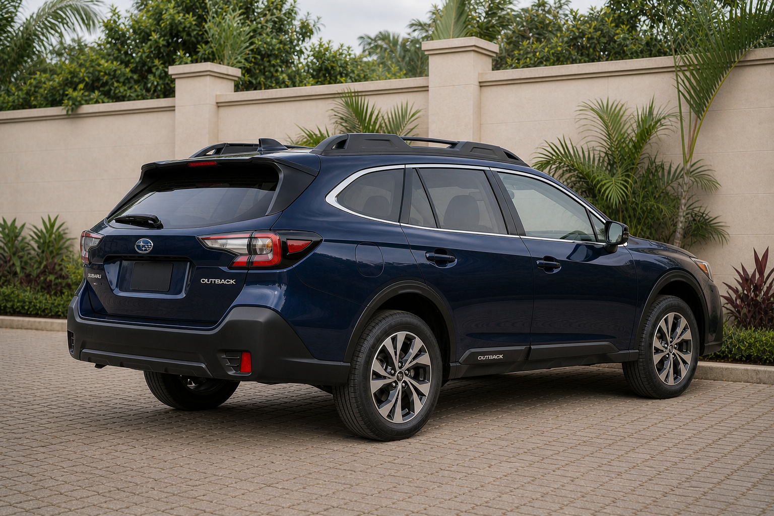 Subaru Outback — Rear-left 3/4 concept — AI-generated concept image, not vehicle evidence