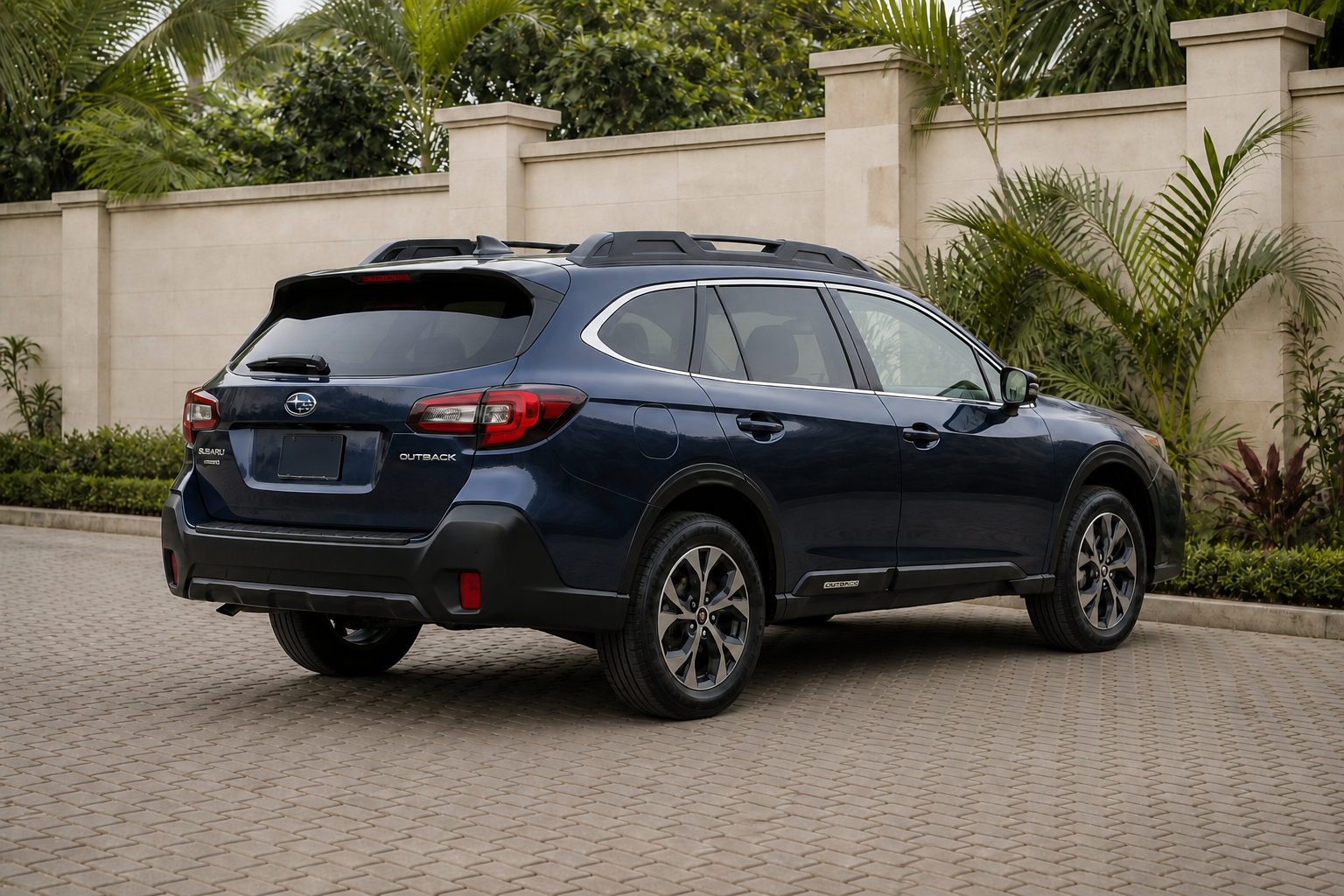 Subaru Outback — Rear-right 3/4 concept — AI-generated concept image, not vehicle evidence
