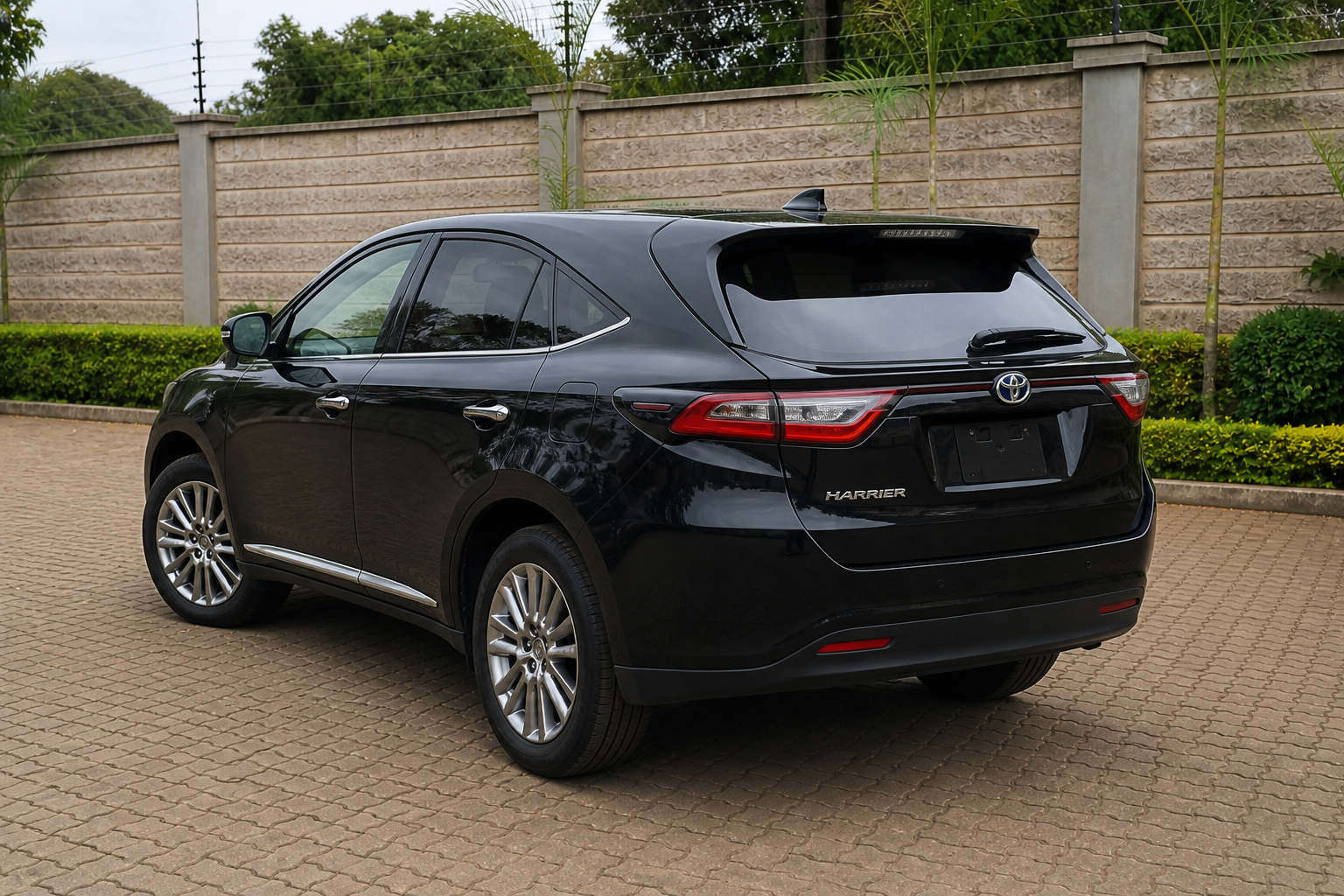 Toyota Harrier — Rear-left 3/4 concept — AI-generated concept image, not vehicle evidence